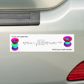 bumper sticker, spherical harmonics bumper sticker | Zazzle