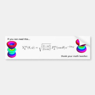 bumper sticker, spherical harmonics sticker