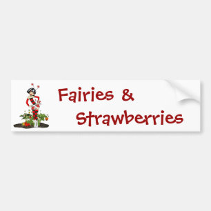 Bumper Sticker-Sweet Fairy Strawberry Sticker