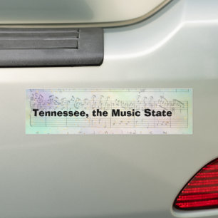 Bumper Sticker Tennessee the Music State