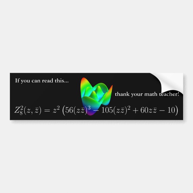 Bumper sticker: thank your math teacher! 2 bumper sticker (Front)