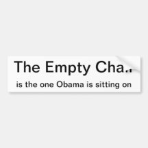 Bumper sticker - The Empty Chair
