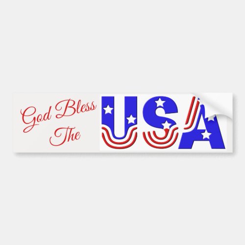 Bumper Sticker _ USA in Stars  Stripes