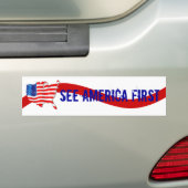 Bumper Sticker Vntg Campaign to See America First | Zazzle