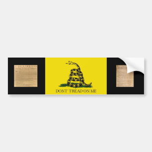 Bumper Sticker w/ Gadsden Flag-Dont Tread On Me
