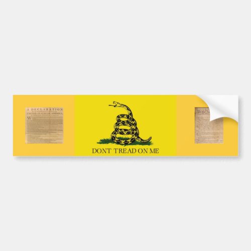 Bumper Sticker w Gadsen Flag_Dont Tread On Me