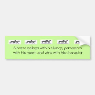 Bumper Sticker with galloping horses