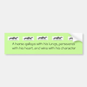 Bumper Sticker With Galloping Horses by TrinityFarm at Zazzle