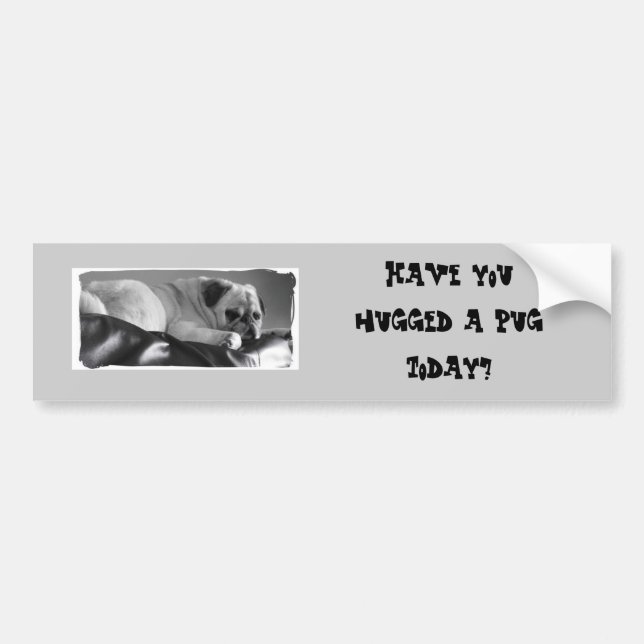 Bumper sticker with Pug (Front)