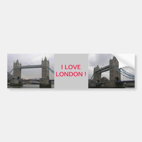 Bumper Sticker with Tower Bridge over the Thames