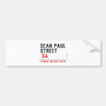 Sean paul STREET   Bumper Stickers