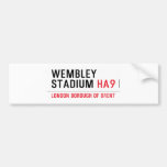 WEMBLEY STADIUM  Bumper Stickers