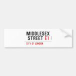 MIDDLESEX  STREET  Bumper Stickers