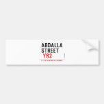 Abdalla  street   Bumper Stickers