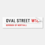 Oval Street  Bumper Stickers