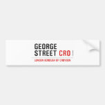 George  Street  Bumper Stickers