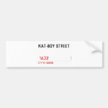 KAT-BOY STREET     Bumper Stickers