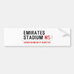 emirates stadium  Bumper Stickers