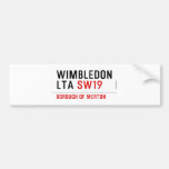 wimbledon lta  Bumper Stickers