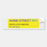 Akinn Street  Bumper Stickers