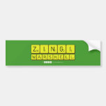    Zingi Warshell   Bumper Stickers