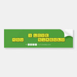 I LOVE YOU           NJABULO  Bumper Stickers