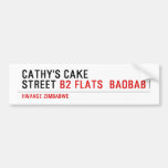 Cathy's Cake Street  Bumper Stickers