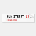 Sun Street   Bumper Stickers
