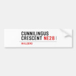 Cunnilingus  crescent  Bumper Stickers