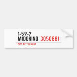 1-59-7  MIDORINO  Bumper Stickers
