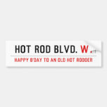Hot Rod Blvd.  Bumper Stickers