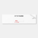 city of nairobi       Bumper Stickers