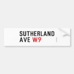 Sutherland ave  Bumper Stickers