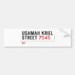 usamah kriel street  Bumper Stickers