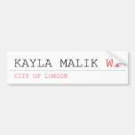 Kayla malik  Bumper Stickers