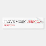 ilove music  Bumper Stickers
