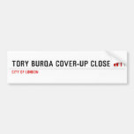 Tory Burqa Cover-up close  Bumper Stickers