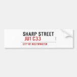 SHARP STREET   Bumper Stickers
