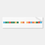 department of chemistry  Bumper Stickers