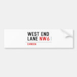West End  Lane  Bumper Stickers