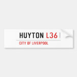 Huyton  Bumper Stickers