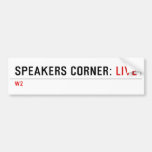 Speakers Corner:  Bumper Stickers