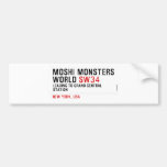 mOSHI mONSTERS wORLD  Bumper Stickers