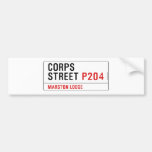 Corps Street  Bumper Stickers