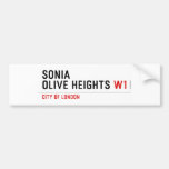 Sonia olive heights  Bumper Stickers