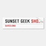 SUNSET GEEK  Bumper Stickers