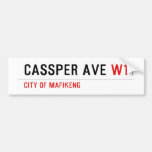 Cassper ave  Bumper Stickers