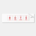 boys  Bumper Stickers