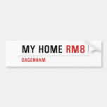 MY HOME  Bumper Stickers