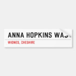 Anna Hopkins WA8  Bumper Stickers